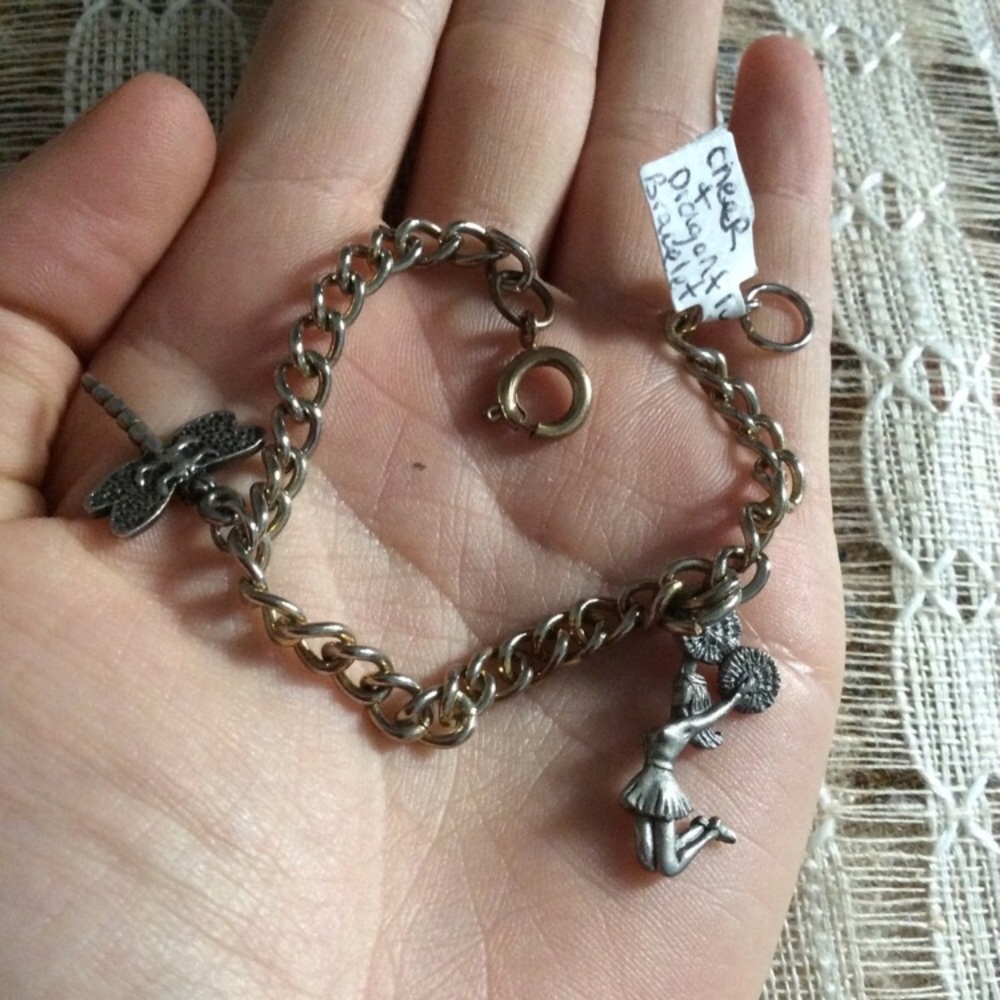 Charm Bracelet Starter Cheerleader Dragonfly